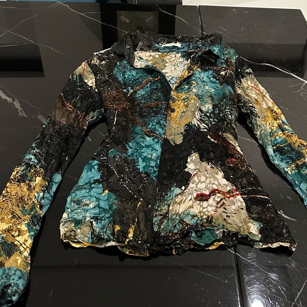 Multicolor Abstract Women's Top